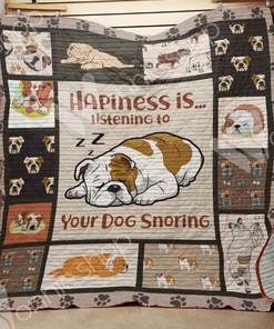 Bulldog Quilt Blanket Bedding Set for Home Décor