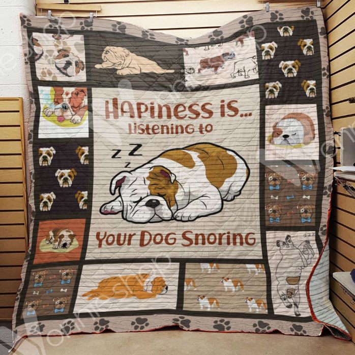 Bulldog Quilt Blanket Bedding Set for Home Décor