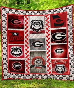 Bulldogs Ncaa Georgia Bulldogs Combined Combined Quilt Blanket Bedding Set