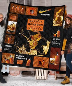 Bulleit Bourbon All I Need Is Whisky Gift Idea Quilt