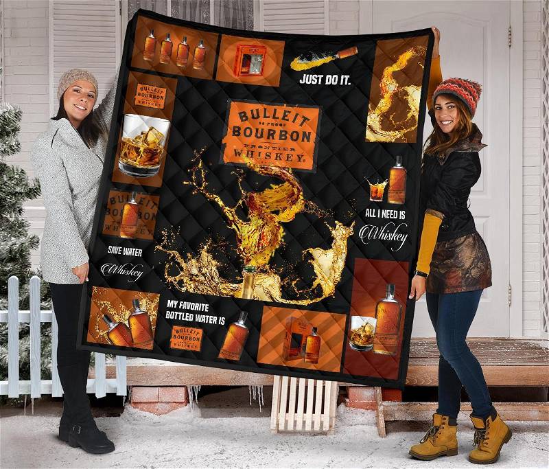 Bulleit Bourbon All I Need Is Whisky Gift Idea Quilt