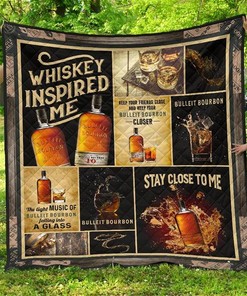 Bulleit Bourbon Whiskey Inspired Me Gift Idea Quilt