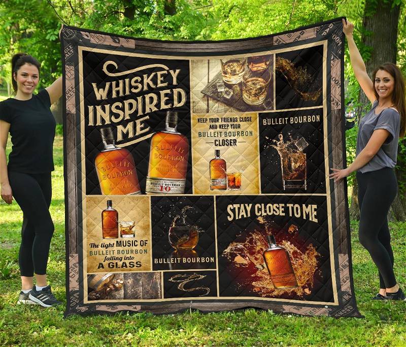Bulleit Bourbon Whiskey Inspired Me Gift Idea Quilt