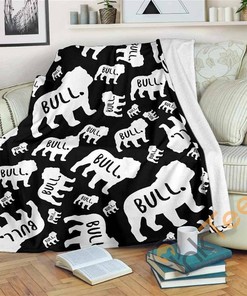 Bunch Of Bull Sherpa Fleece Blanket Gifts for Family, for Couple
