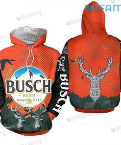 Busch Beer Hoodie 3D Deer Hunting Beer Lovers Gift