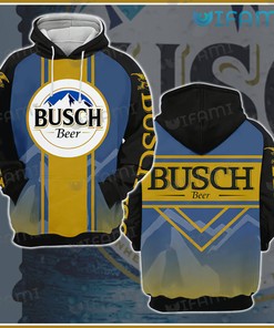 Busch Beer Hoodie 3D Mountain Logo Beer Lovers Gift