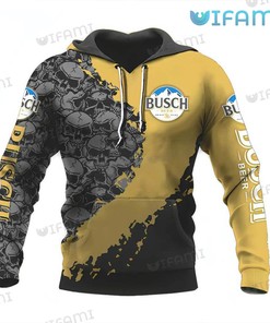 Busch Beer Hoodie 3D Skulls Gift For Beer Lovers