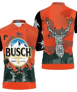 Busch Beer Logo And Deer Head For Fans 58866 3d Polo Shirt Jersey All Over Print Shirt 3d T-shirt