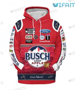 Busch Light Apple Hoodie 3D Kevin Harvick Gift For Beer Lovers