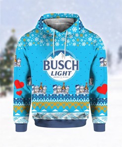 Busch Light Beer Print Ugly Christmas Hoodie 3D