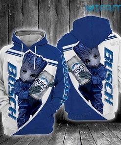Busch Light Hoodie 3D Baby Groot Beer Lovers Gift