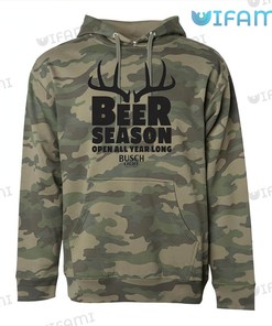 Busch Light Hoodie 3D Beer Season Open All Year Long Gift