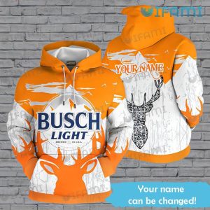 Busch Light Hoodie 3D Deer Hunting Custom Name Beer Lovers Gift - Image 2