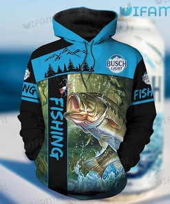 Busch Light Hoodie 3D Fishing On The River Gift For Beer Lovers
