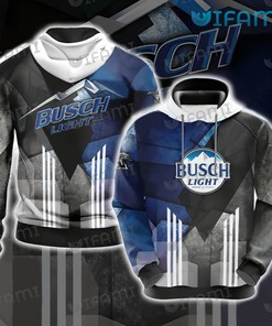 Busch Light Hoodie 3D Geometric Grunge Pattern Beer Lovers Gift