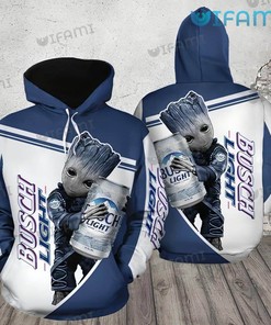Busch Light Hoodie 3D Groot Beer Lovers Gift