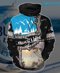 Busch Light Hoodie 3D Hunting Fishing Gift For Beer Lovers