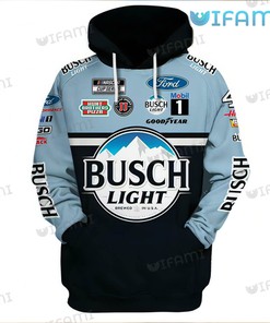 Busch Light Hoodie 3D Kevin Harvick Nascar Gift For Beer Lovers
