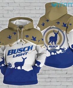 Busch Light Hoodie 3D Trophy Can Deer Hunting Beer Lovers Gift