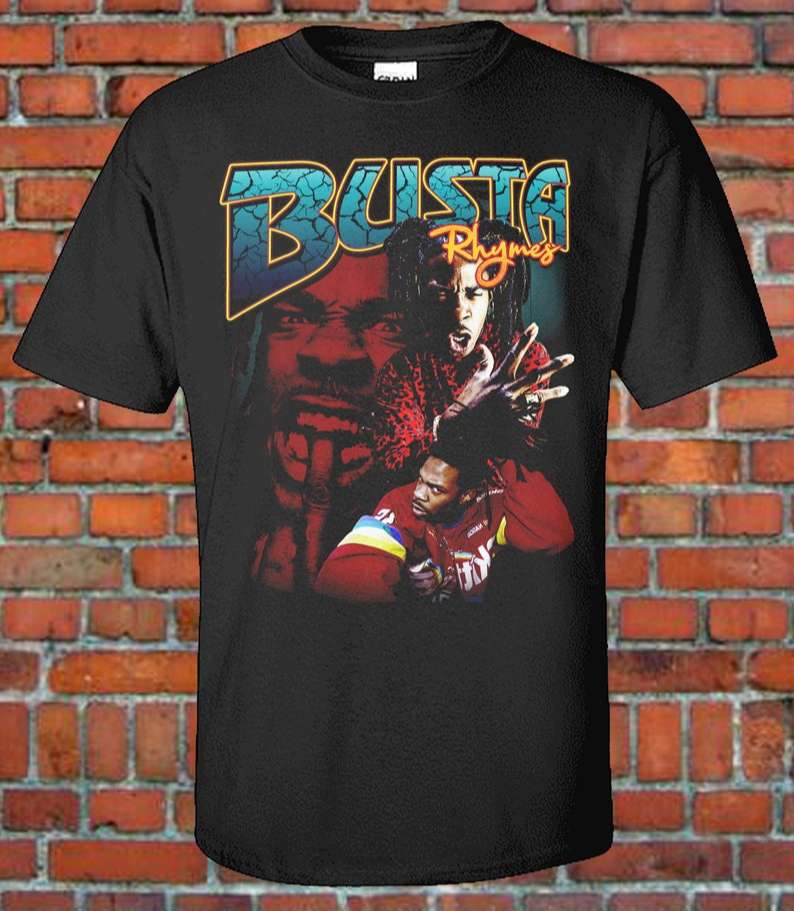 Busta Rhymes 90S Style Vintage TShirt Bluefink