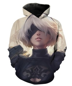 Busty Nier Nier Video Gaming Hoodie 3D