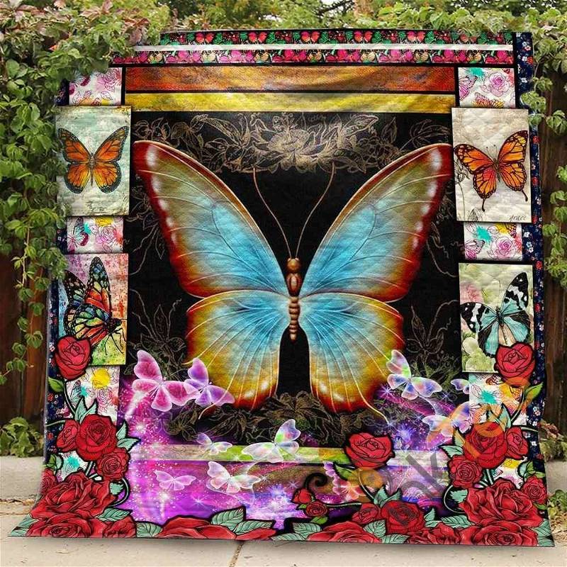 Butterfly 01 3D Quilt Blanket Bedding Set