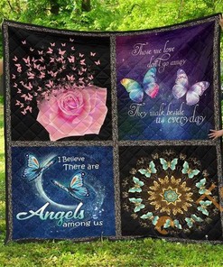 Butterfly Design Quilt Blanket Bedding Set