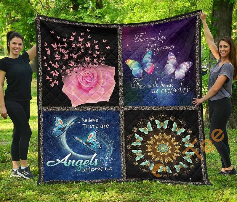 Butterfly Design Quilt Blanket Bedding Set