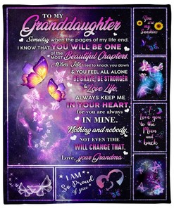 Butterfly Galaxy To My Granddaughter Beautiful Chapters Blanket From Grandma Birthday