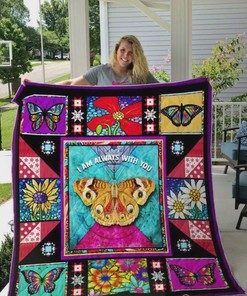 Butterfly I Am Always With You Quilt Blanket Bedding Set