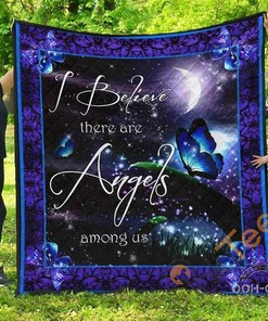 Butterfly I Believe There Are Angels Among Us Quilt Blanket Bedding Set