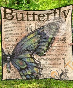 Butterfly Paper Premium Quilt