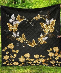 Butterfly Premium Heart Pp039 Quilt Blanket Bedding Set