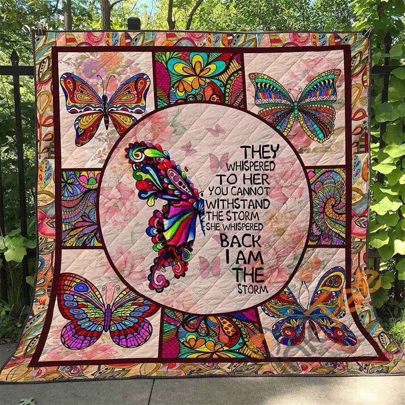 Butterfly Quilt Blanket Bedding Set With Pilliwcase Option Ver2