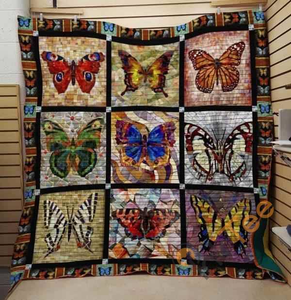 Butterfly Quilt Blanket Bedding Set With Pillowcase Option