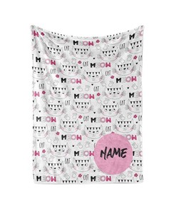 Buy Cat Pattern Personalized Custom Name - Gift For Cat Lovers Sherpa Fleece Blanket Gifts for Family, for Couple