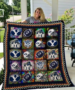 Byu Cougars Football Quilt Blanket Bedding Set
