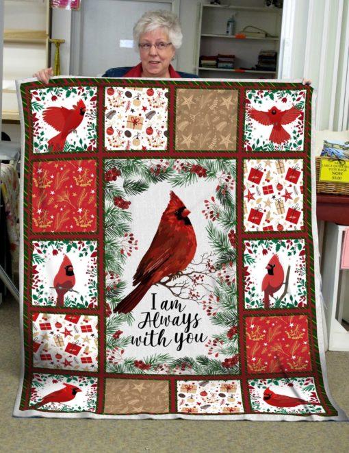 CARDINAL BIRD I Am Always With You Quilt Blanket DUP2