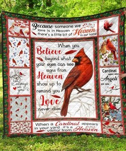 CARDINALS APPEAR Quilt Blanket Bedding Set for Home Décor