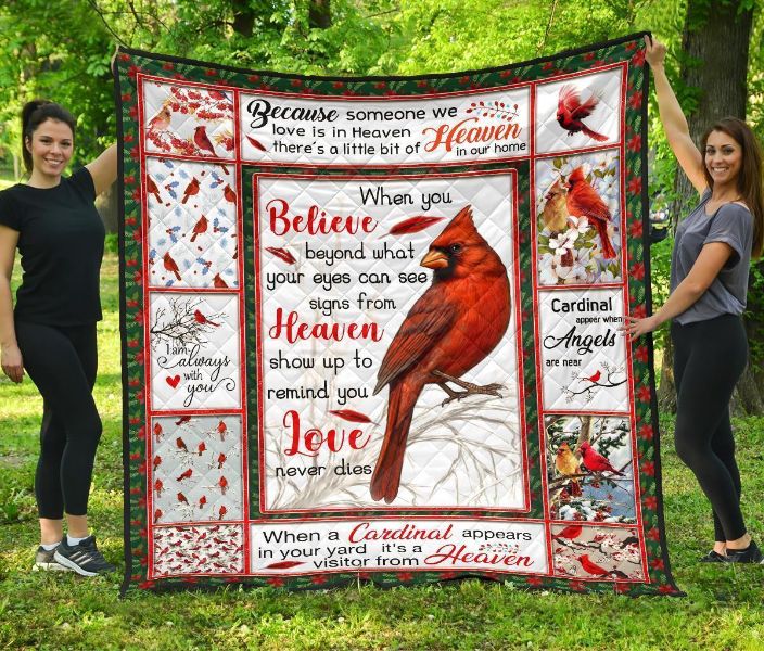 CARDINALS APPEAR Quilt Blanket Bedding Set for Home Décor
