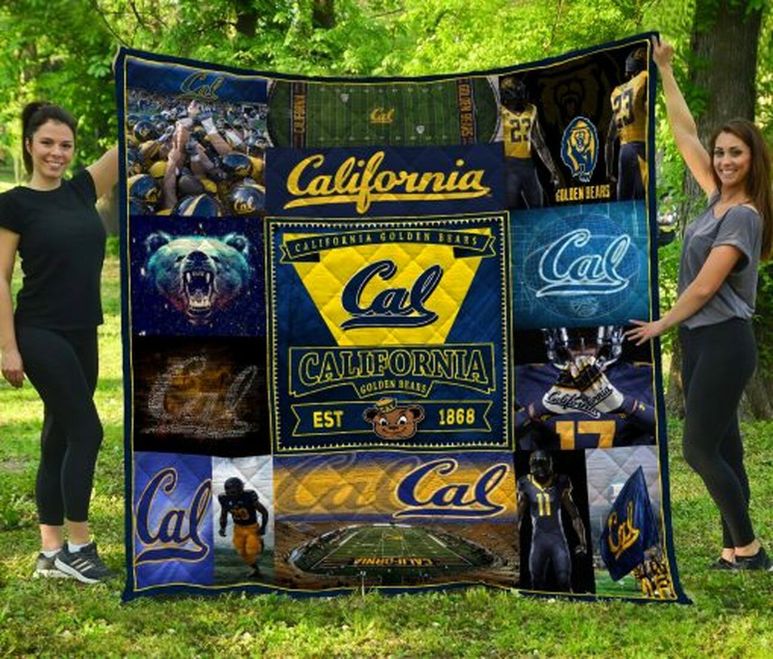 Cal EST 1868 Ncaa California Golden Bears Combined Collection Love Quilt Blanket