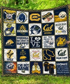 Cal Man Cave Ncaa California Golden Bears Combined Collection Quilt Blanket Bedding Set
