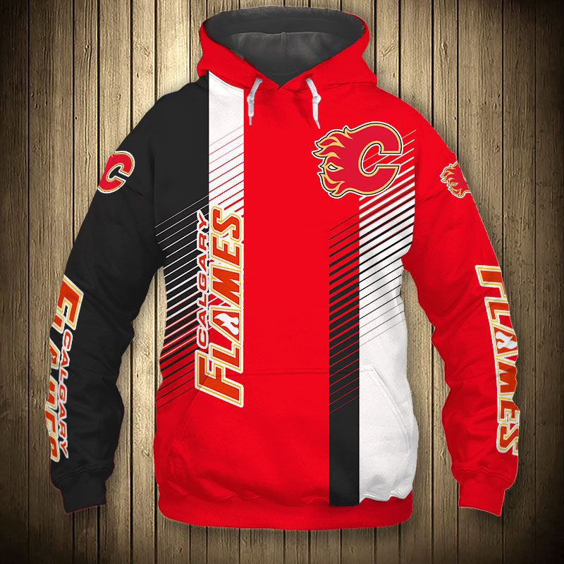 Calgary Flames Hoodie 3D Cute Design Pullover Nhl