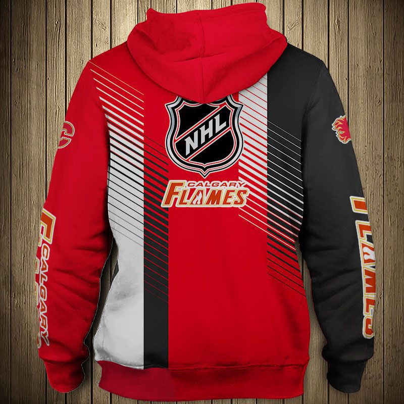 Calgary Flames Hoodie 3D Cute Design Pullover Nhl - Image 2