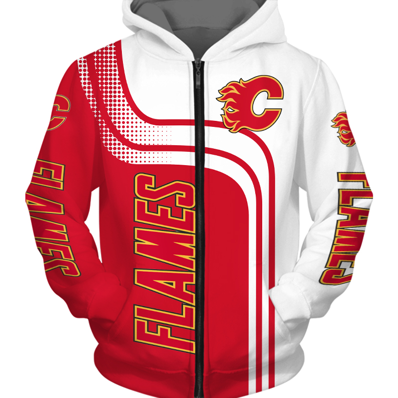 Calgary Flames Hoodie Zip Hoodie Pullover Gift for Fans - Image 2