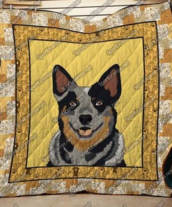Calico Dog Quilt Blanket Bedding Set for Home Décor
