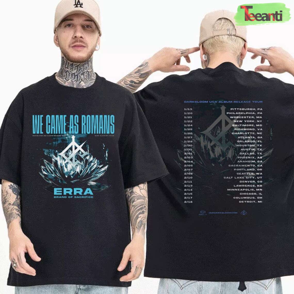 Came As Romans Darkbloom Usa Tour 2023 T-Shirt
