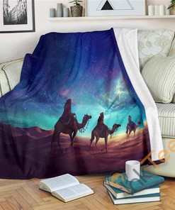 Camel Sherpa Fleece Blanket Gifts for Family, for Couple