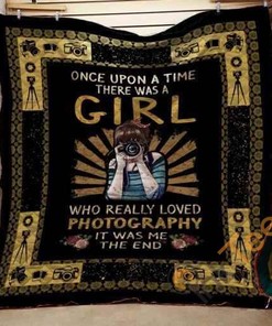 Camera Girl Quilt Blanket Bedding Set