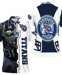 Cameron Wake #91 Tennessee Titans Afc South Division Super Bowl 2021 3D All Over Print Polo Shirt